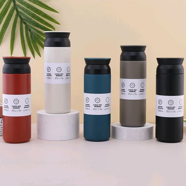 Stainless Steel Water Bottle Flask Vacuum flat Cover 500ml