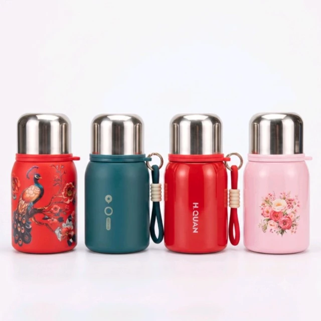 Stainless Steel Mini Vacuum Flask Leak Proof Double Wall Insulated Water Bottle 350ml