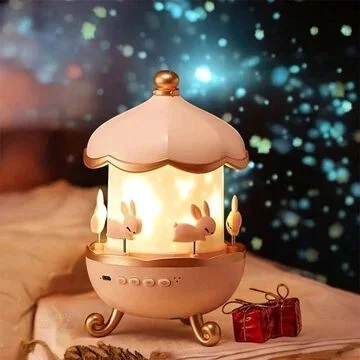 Rotating Bunny Night Light, Night Lamp Star Projector