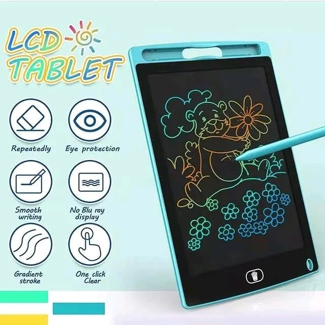 Portable LCD Writing Board Slate Drawing Record Notes Digital Notepad with Pen Handwriting Pad Paperless Graphic Tablet for Kids 8.5 inches