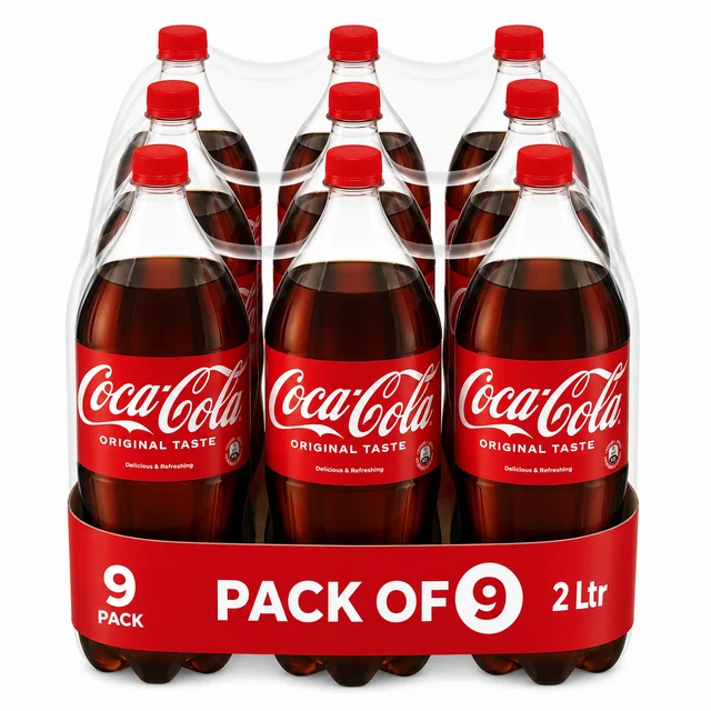 Coca Cola 2 Litre Soft Drink Pet Bottle (Pack of 9)