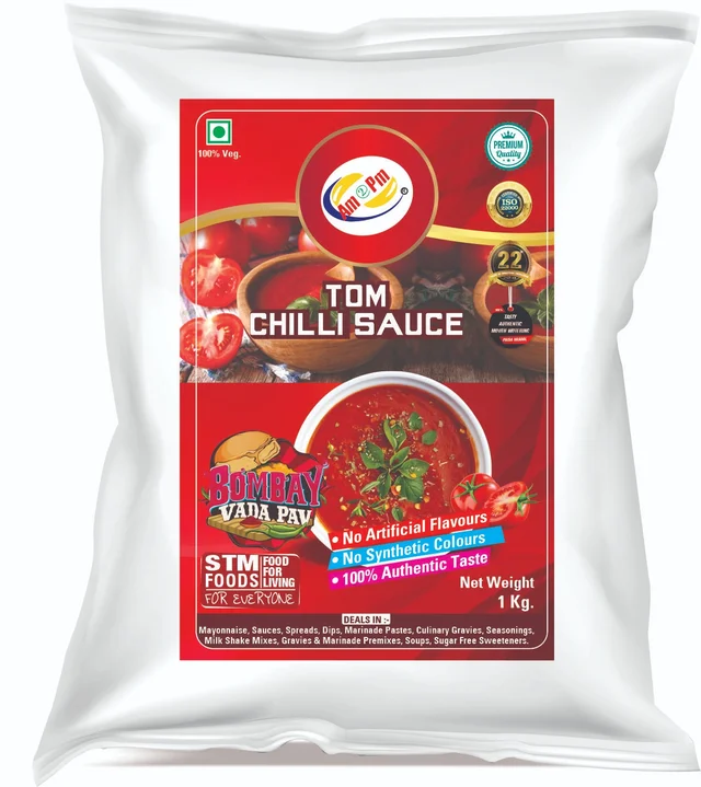 AM2PM Tom Chilli Sauce - 1 Kg Packet, Red, Liquid, 1 Kg, Sauce