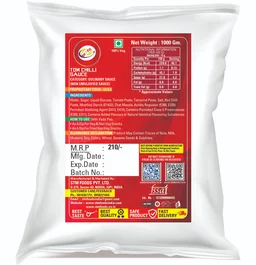 AM2PM Tom Chilli Sauce - 1 Kg Packet, Red, Liquid, 1 Kg, Sauce