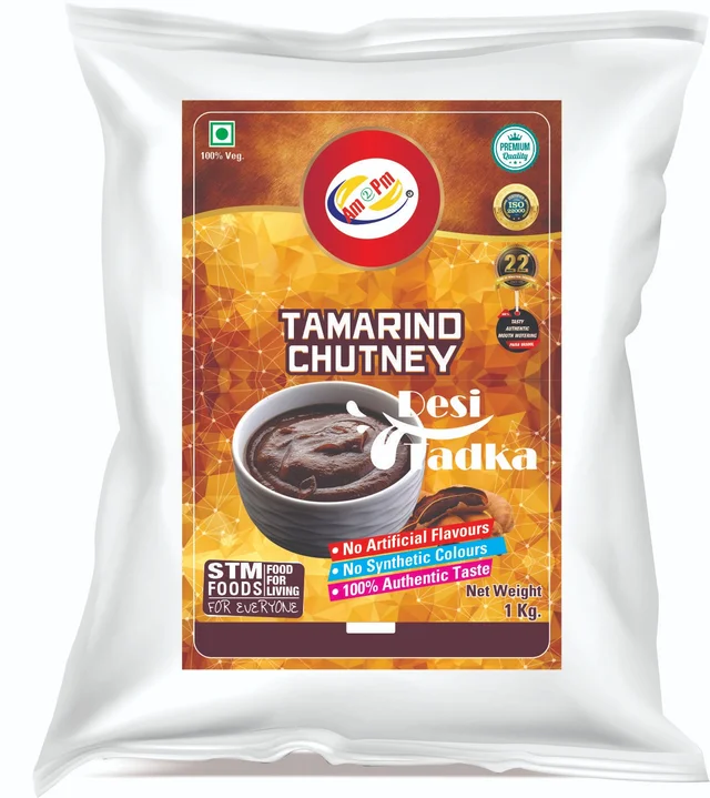 AM2Pm Tamarind Chutney - 1 Kg Packet, Dark Brown, Liquid, 1 Kg, Sauce