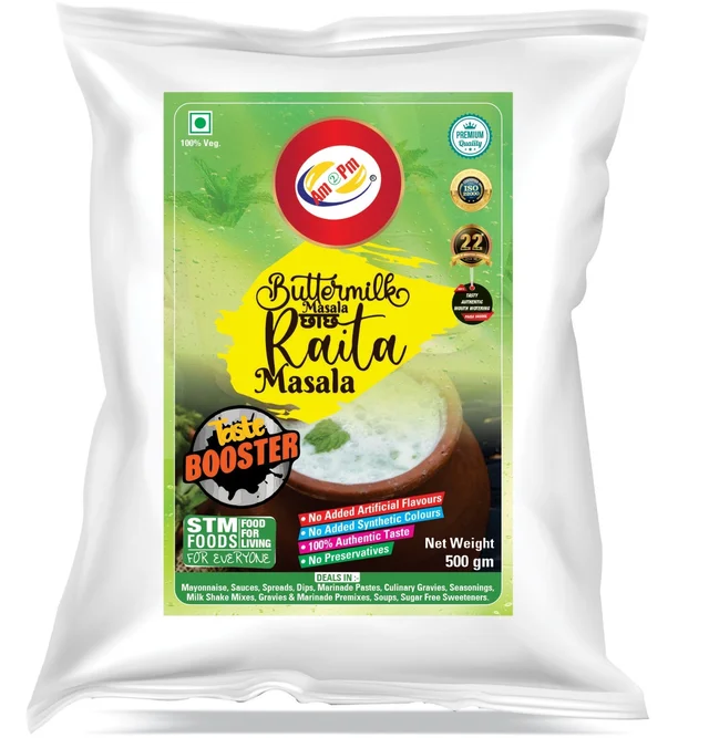 AM2PM Butter Milk Masala/Chaas Masala/Raita Masala - 500 Gm, White Powder