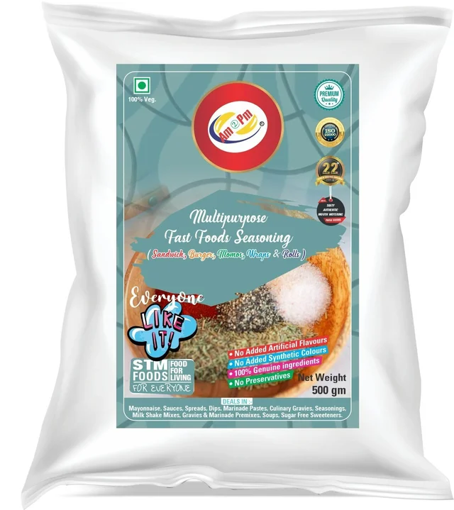 AM2PM Multipurpose Fast Food Seasoning 500 GM - 500 gm, Dusty Yellow, Powder, 500 gm, Seasoning & Sprinkler