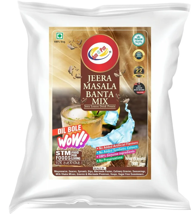 AM2PM Jeera Masala Banta Mix - 500 gm Packet, Lite Brown, Powder, 500 gm, Seasoning Drink Premix
