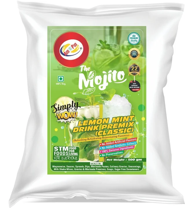 AM2PM Lemon Mint Mojito Mix 500 GM - 500 gm Packet, White, Powder, 500 gm, Drink Premix