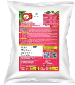 Strawberry Sweet Lassi Mix 500 GM - 500 gm Packet, White Pink, Powder, 500 gm, Premix