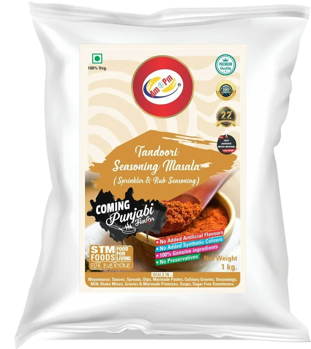 AM2PM Tandoori Seasoning Masala - 1 Kg Packet, Red, Powder, 1 Kg, Seasoning & Sprinkler