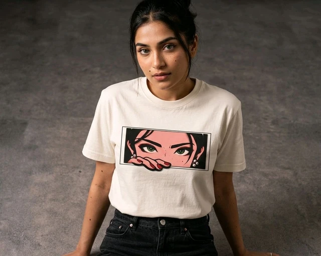 Off White Graphic Regular Fit T-Shirt (Women)