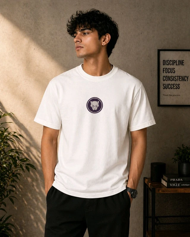 STYRON Minimal Logo Oversized T-Shirt - S, OFF White