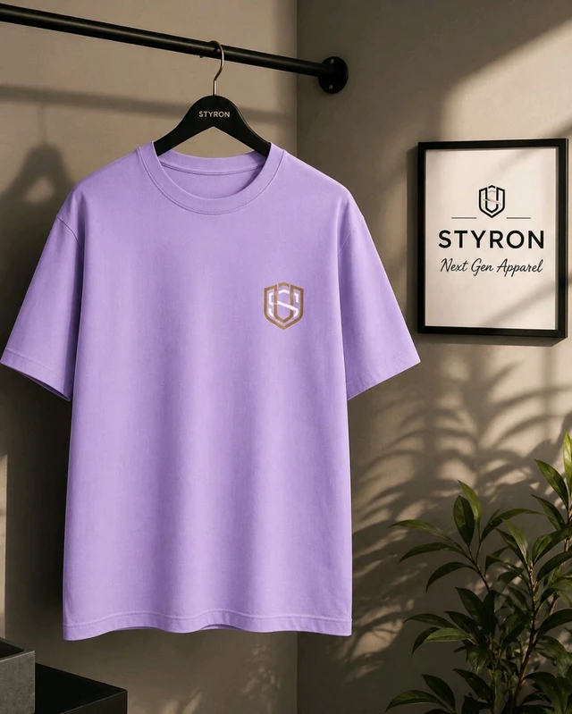 STYRON Senna 27 Oversized T-Shirt – Premium Motorsport Graphic Tee - S, Lavender