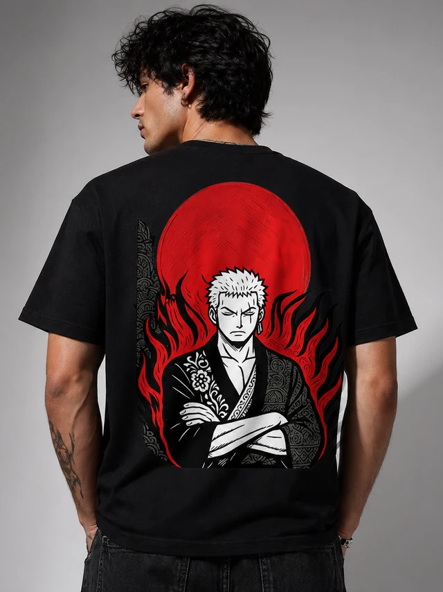 STYRON Anime Back Print Oversized T-Shirt