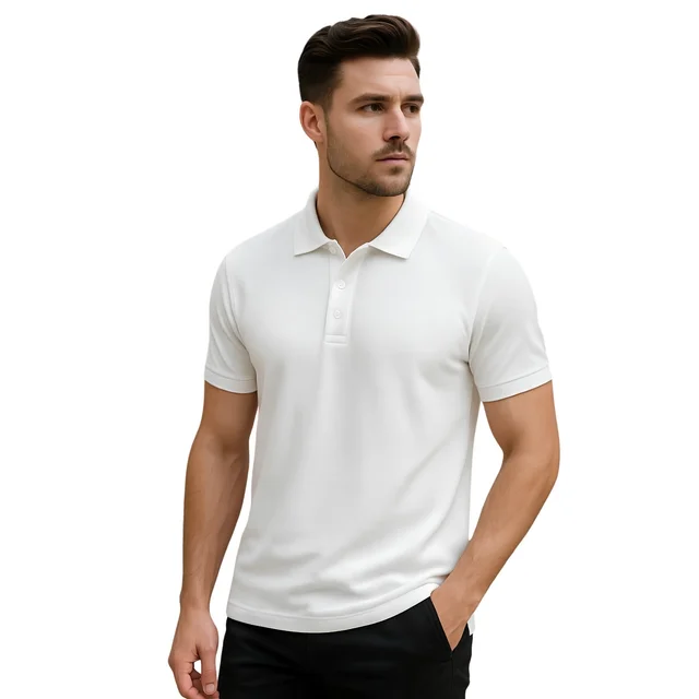 KILBN TEX WHITE POLO T-SHIRT - S, WHITE