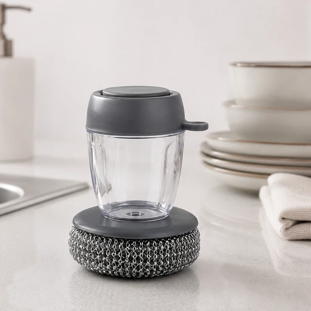 OREVIA Soap Dispensing Dish Wash Brush