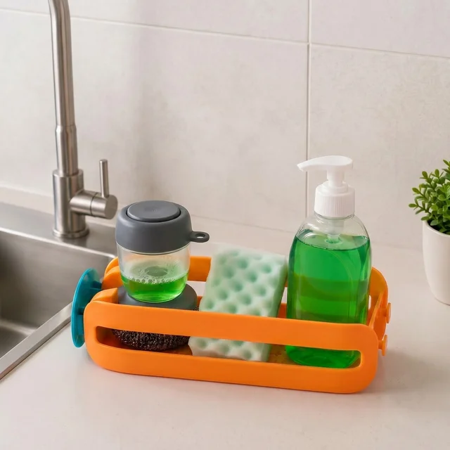 OREVIA Sink Side Caddy for Kitchen Sink
