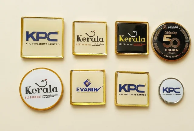 Metal Round Squar Badge with Epoxy