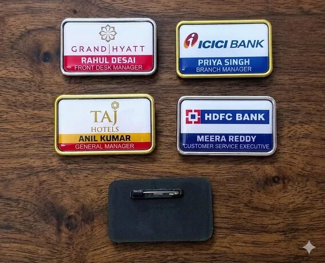 Name Badges with Logo and Name Printing