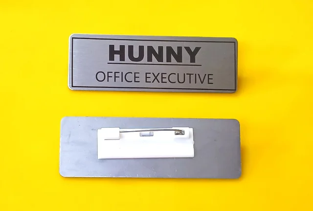 Metal Engraved Pin Name Badge