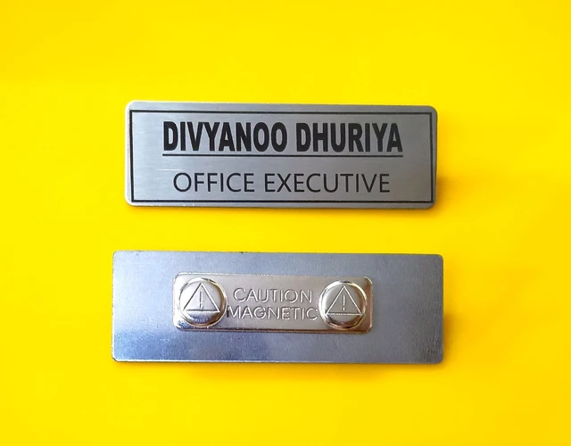 Metal Engraved Magnetic Name Badge