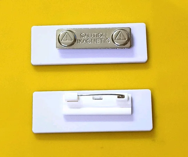 Changeable Name Badges with Safety Pin or Magnet