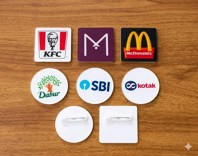 Acrylic Round & Square Badges