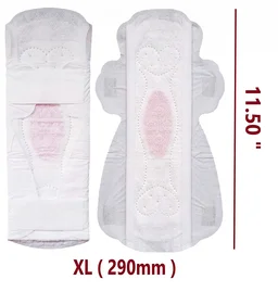 Manvicare Medium Size XL (280mm ) Softcare - Cotton Sanitary Pads for Women - 8 Sanitary Napkins (Copy) - XL