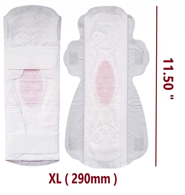 Manvicare Medium Size XL (280mm ) Softcare - Cotton Sanitary Pads for Women - 8 Sanitary Napkins (Copy) - XL