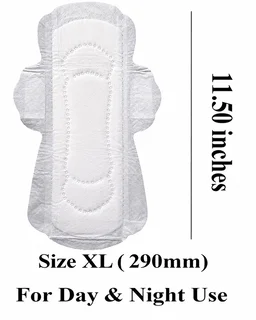 Manvicare Medium Size XL (280mm ) - Anion Cotton Sanitary Pads for Women - 8 Sanitary Napkins (Copy) - XL