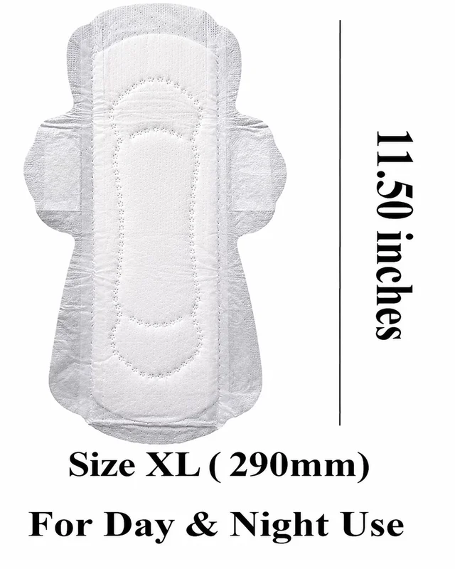 Manvicare Medium Size XL (280mm ) - Anion Cotton Sanitary Pads for Women - 8 Sanitary Napkins (Copy) - XL