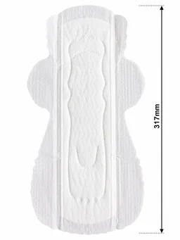 Manvicare Size XXL (317mm) - Biodegradable Cotton Sanitary Pads for Women - 10 Sanitary Napkins - XXL