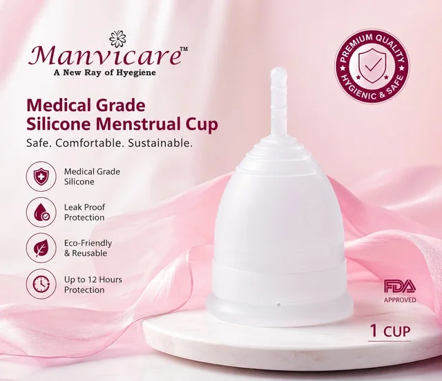 Manvicare Medical Grade Silicone Menstrual Cups - Small