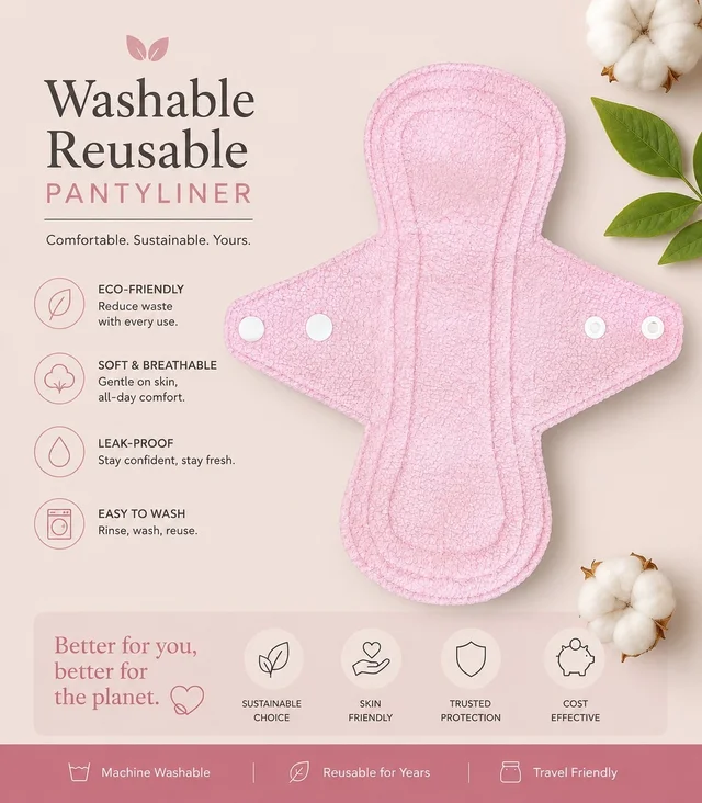 Manvicare Size 200mm - Reusable Washable Pantyliner - 200mm