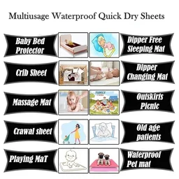 Manvicare Dry Sheet / Mattress Protector for All Age Group - Large (140CM X 100 CM)