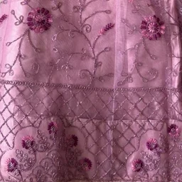 DESIGNER FLORAL LEHENGA - Free Size, Lavender Purple