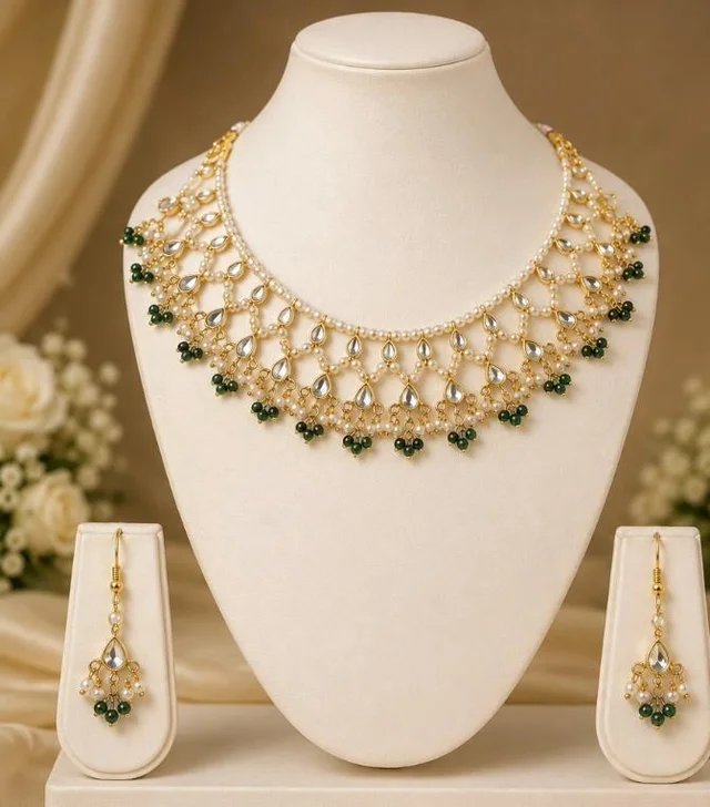 ELEGANT KUNDAN NECKLACE SET