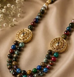 PREMIUM-SEMI PRECIOUS QUARTZ STONE BEADS HARAM - Adjustable, Multicolour