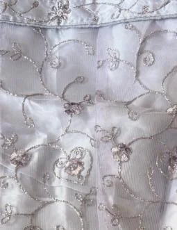 DESIGNER FLORAL LEHENGA - Free Size, Silver Grey