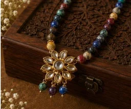 PREMIUM-SEMI PRECIOUS QUARTZ STONE BEADS HARAM - Adjustable, Multicolour