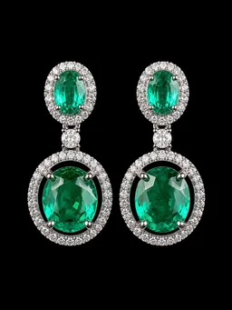 ELEGANT AMERICAN DIAMOND EARINGS - Purple, Mint Blue,Green