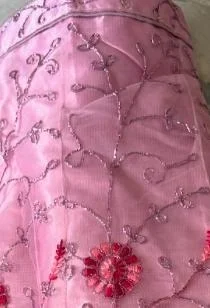 DESIGNER FLORAL LEHENGA - Free Size, Blush pink