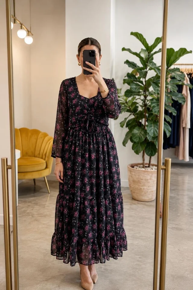 FLORAL MAXI DRESS - Different Colors