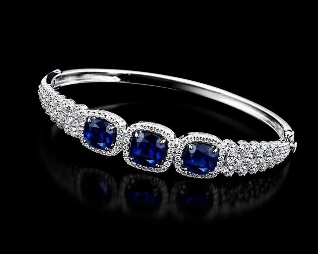 AMERICAN DIAMOND BLUE STONE BRACELET