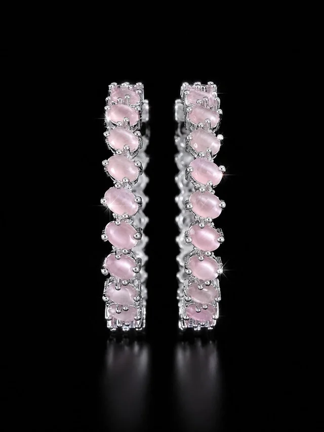 AMERICAN DIAMOND BABY PINK STONE BANGLES