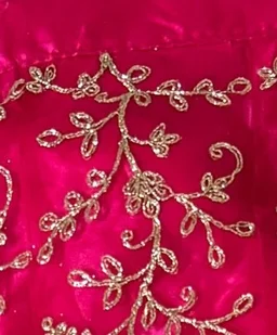 DESIGNER FLORAL WEDDING LEHENGA - Free Size, Rani Pink