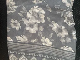 SOFT FLORAL SAREE - Grey