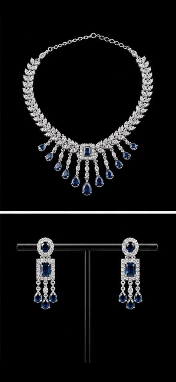 ELEGANT AMERICAN DIAMOND NECKLACE SET