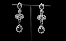 AMERICAN DIAMOND NECKLACE SET - Adjustable, Black
