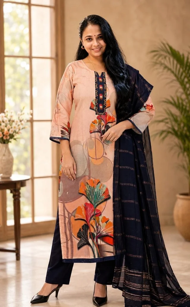 FLORAL PRINTED KURTA SET WITH DUPATTA